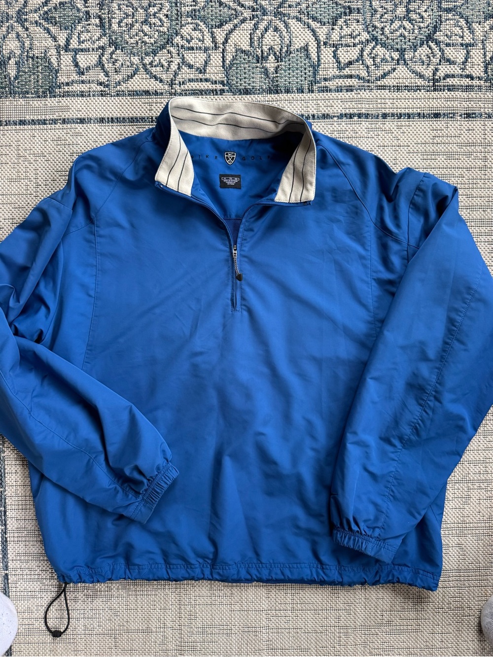 Vintage 90's Nylon Blue Nike Golf Drill Swoosh Jacket Size XL